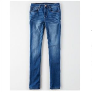 American Eagle high waisted skinny jeans.